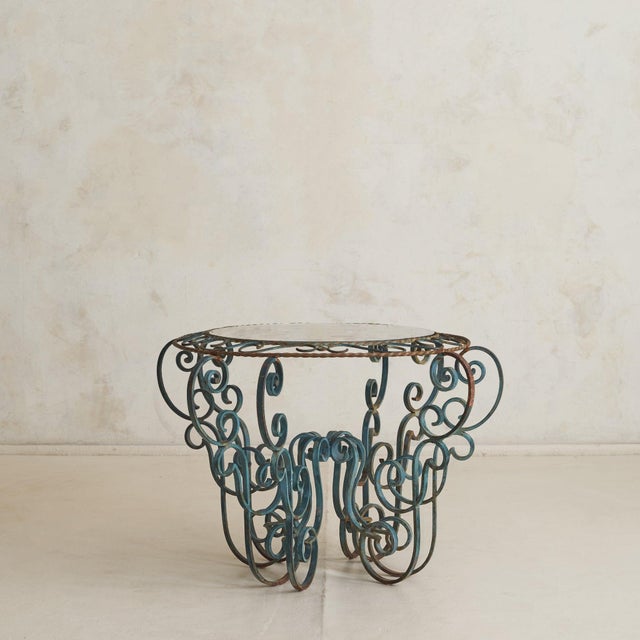 Mid-Century Modern French Hand-Forged Iron Coffee Table, 1960s For Sale - Image 3 of 11