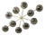 21st Century Dieci Polished Brass Smoky Bubbles Murano Flush Mount by Fabio LTD For Sale