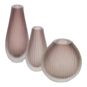 Murano Glass Trio of Vases in the Manner of Tobia Scarpa
