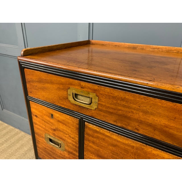 Early 19th Century Camphor Wood Secretaire Military Chest, 1835 For Sale - Image 5 of 18
