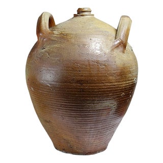 19th Century French Jar Crafts Puisaye Stoneware For Sale