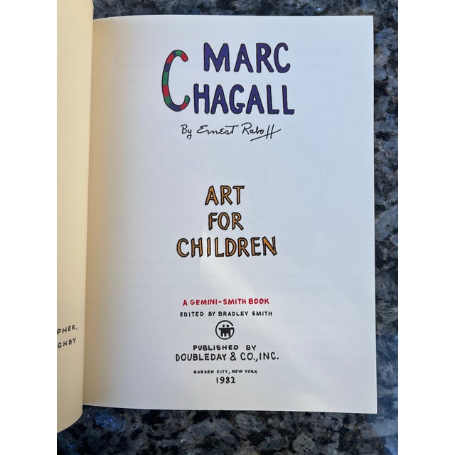 Set of 2 Vintage ArtStart Books Children Kids - Paul Klee 1983 and Marc Chagall 1982 Signed by My Editor: Bradley, Paper Back Books For Sale In San Diego - Image 6 of 7