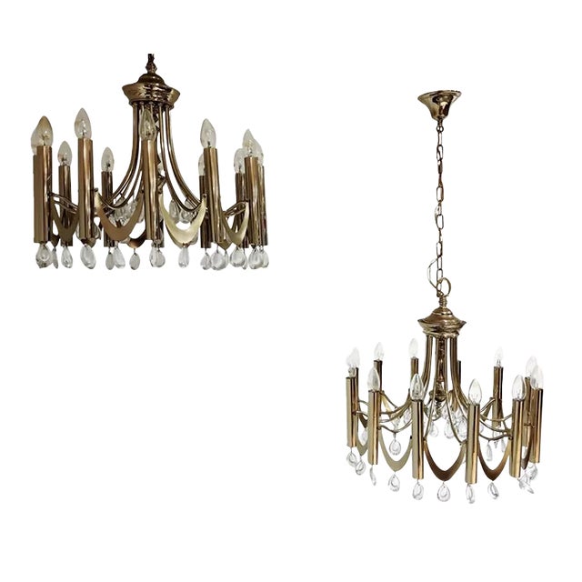 Chrome Classic Sciolari Chandelier, 1960s For Sale