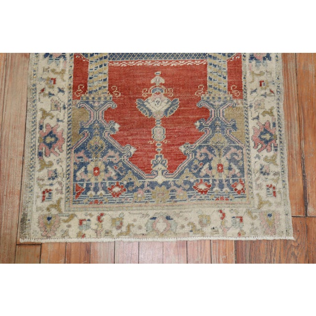 Islamic Scroll Motif Red Fine Quality Turkish Sivas Rug, Early 20th Century - 2'2" x 2'8" For Sale - Image 3 of 6