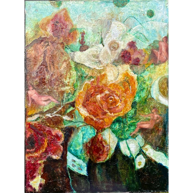 " Garden Nymphs" Original Oil Painting by Sonia Gold For Sale - Image 12 of 15