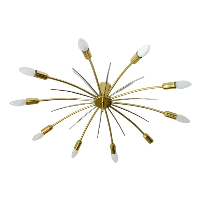 Sun Ceiling Lamp by J.T. Kalmar, Vienna, 1960s For Sale