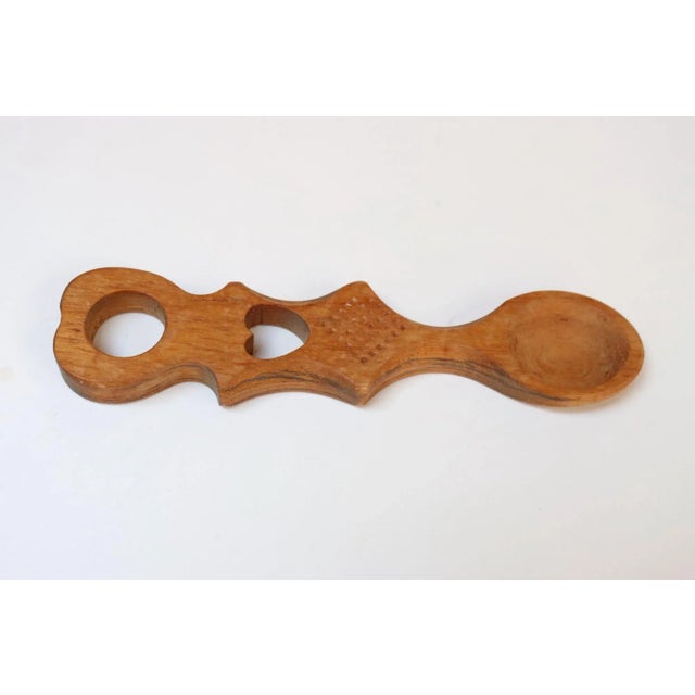 Rustic Vintage Rustic Welsh Hand-Carved Wooden Love Spoon For Sale - Image 3 of 11