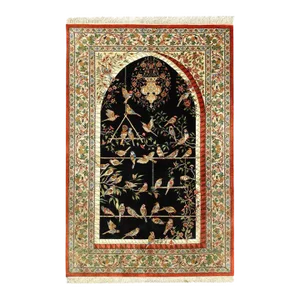 2020s Fine Hand Knotted Pure Silk Qum Rug