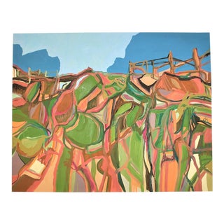 Mid Century Modern Abstract Large Painting For Sale