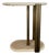 Revelation Modern Honey Onyx Rounded Cantilever Accent Table For Sale
