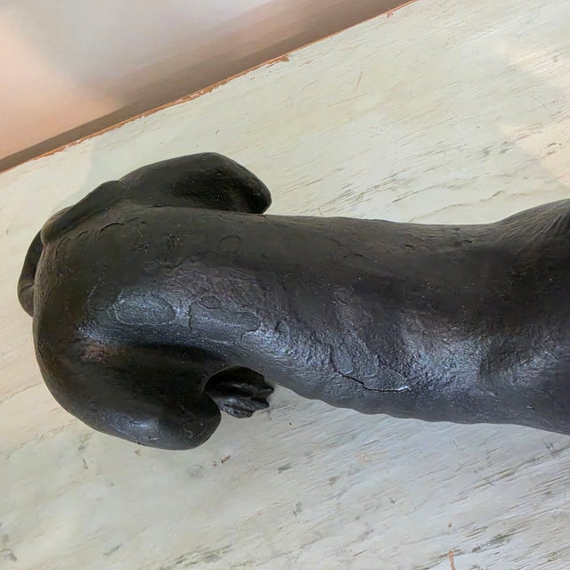 Antique Cast Iron Resting Whippet Greyhound Hearth Statue For Sale - Image 15 of 17