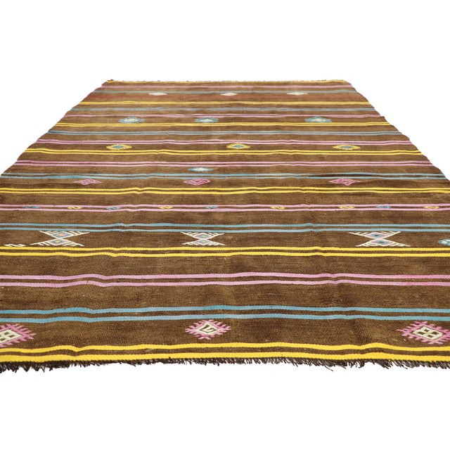 Tribal Vintage Turkish Kilim Rug - 07'00 X 11'07 For Sale - Image 3 of 6