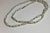 Vintage Barrel Jade & Pearl 14k Beaded 26" Necklace Lovely mix of light green Jade barrel beads and white Freshwater...
