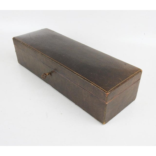 Late 19h Century French Leather Glove Box For Sale In Seattle - Image 6 of 10
