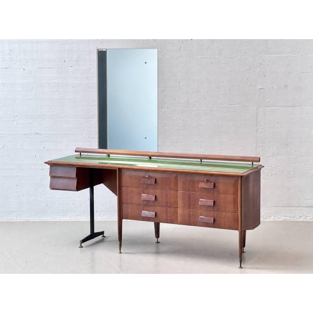 Vintage Italian Sideboard with Mirror, 1960s For Sale - Image 4 of 17