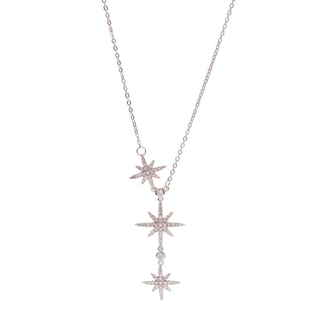 Early 21st Century Celestial Cascade Silver Necklace For Sale - Image 5 of 8