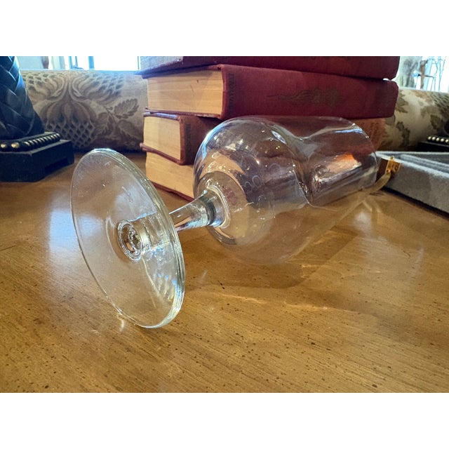 1960s Silver Rim Crystal Goblets - Set of 6 For Sale In Saint Louis - Image 6 of 7