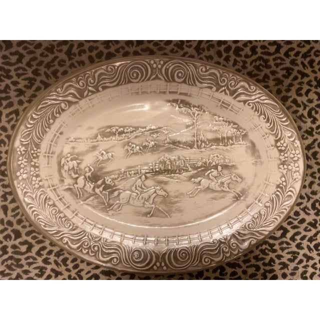 Louisville Stoneware Embossed Running Horse Large Platter For Sale In Savannah - Image 6 of 8