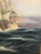 Danish Artist B. Johansen Vintage Dramatic Marine Seascape Oil Painting Framed For Sale - Image 10 of 13