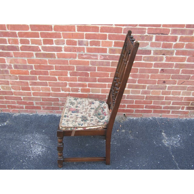 Mid 20th Century Ercol Dining Chairs Old Colonial Yorkshire Gothic High Back For Sale - Image 6 of 9