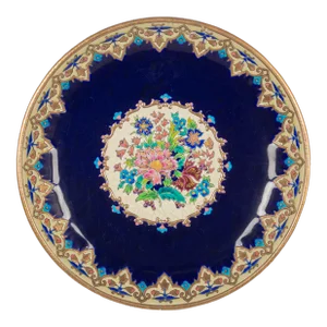 French Longwy Cloisonné Enamel Ceramic Bowl