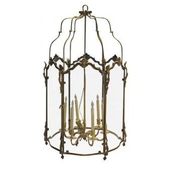 Large Louis XV Style Bronze Doré Lantern For Sale