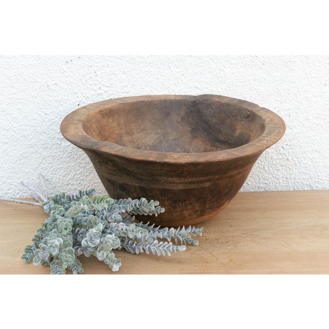 There is something deeply grounding about holding a vessel that was hewn by hand from a single block of wood. This antique...