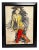 Edgardo Corbelli, Woman with Red Stockings, Oil on Cardboard, 1984 For Sale