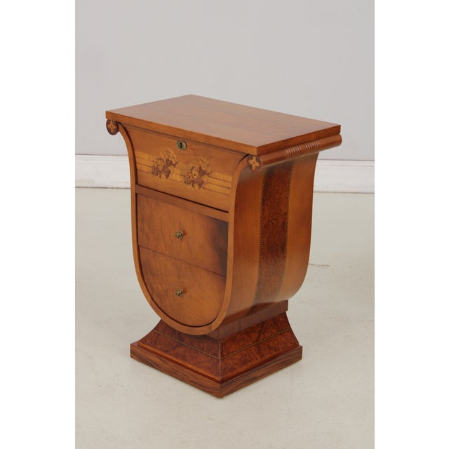 Pair Napoleonic Italian Walnut Nightstands For Sale - Image 4 of 18