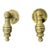 Pair Vintage Brass Door Knobs Turned Lever For Sale