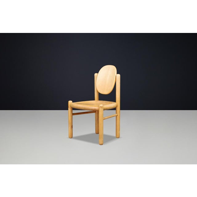 Gold Danish Modern Sculptural Beechwood Dining Chairs attributed to Vamdrup Stolefabrik, 1970, Set of 6 For Sale - Image 8 of 13