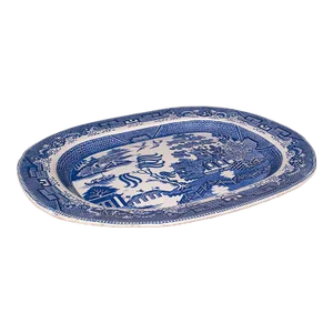 1850's Antique English Willow Pattern Serving Plate