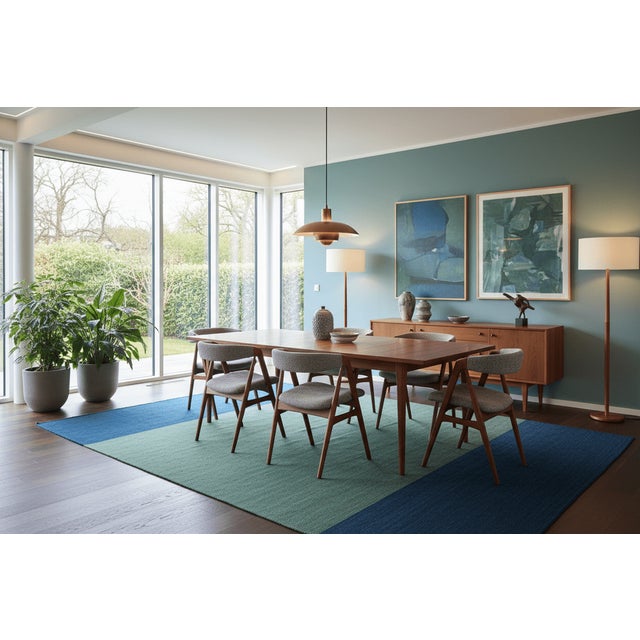 Wood Teak Armchair in Hallingdal 65 Upholstery by Thomas Harlev for Farstrup Møbler, Denmark, 1960s, Set of 2 For Sale - Image 7 of 18