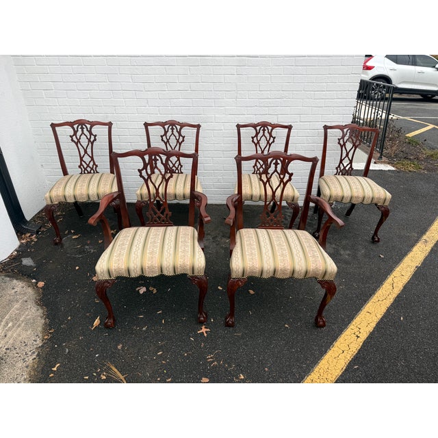 Early 20th Century Chippendale Style Mahagany Dining Chairs For Sale - Image 17 of 18