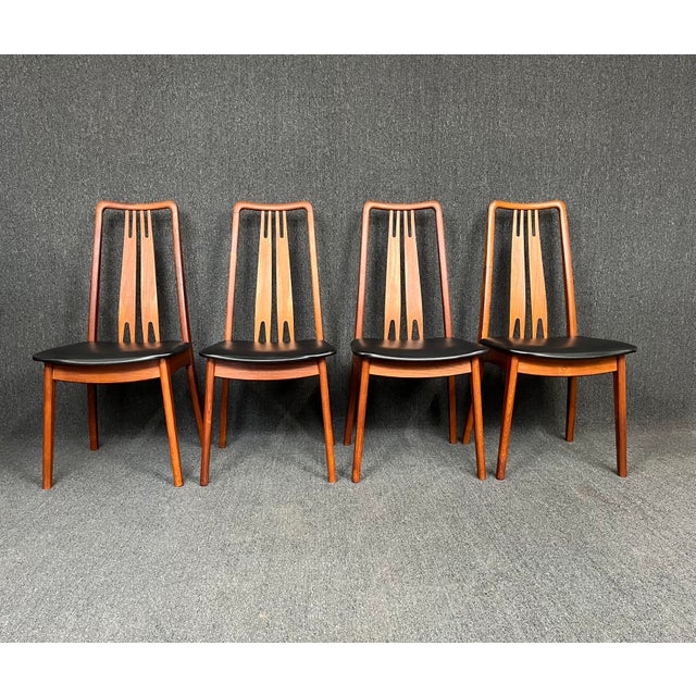 A rare set of five dining chairs by Anders F Jensen of Holstebro Denmark. Set consist of 1 captains chair and 4 regular...