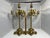 Antique Brass Candelabra Pair, Movement Gold Gilt Finish For Sale - Image 10 of 10