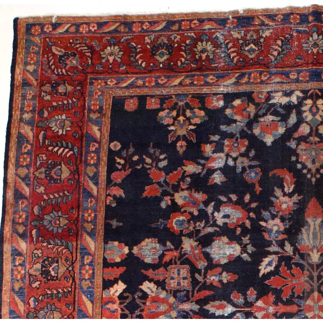 Persian Fine Antique Persian Mahal Rug 10’0" X 16’5” For Sale - Image 3 of 5