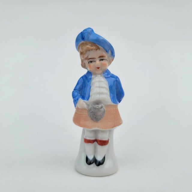 Early 20th Century Porcelain Scottish Girl Figurine Japan For Sale - Image 9 of 9