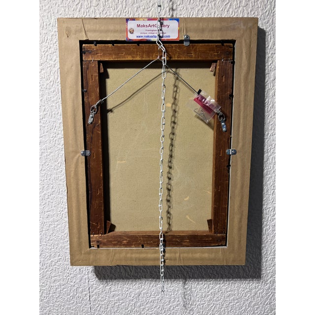 Impressionist Vintage Oil on Canvas Painting, Portrait of a Fisherman, Framed, Unsigned For Sale - Image 3 of 9