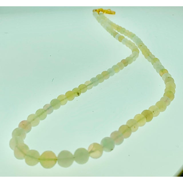 Natural Opal Faceted Bead Single Strand Necklace on Clearance Silver Clasp For Sale - Image 4 of 18