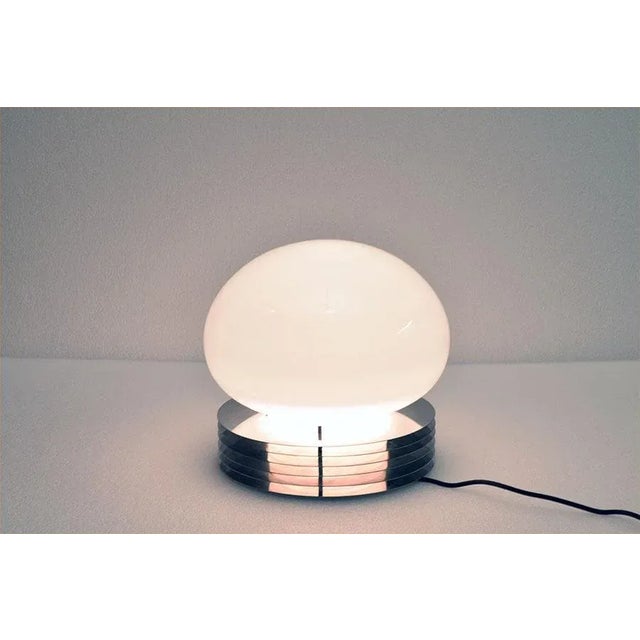 1970s Table Lamp in Steel and Blown Glass from Tronconi, 1970s For Sale - Image 5 of 10