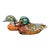 A Pair of Artisan Wood Duck Drake & Hen Decoys For Sale