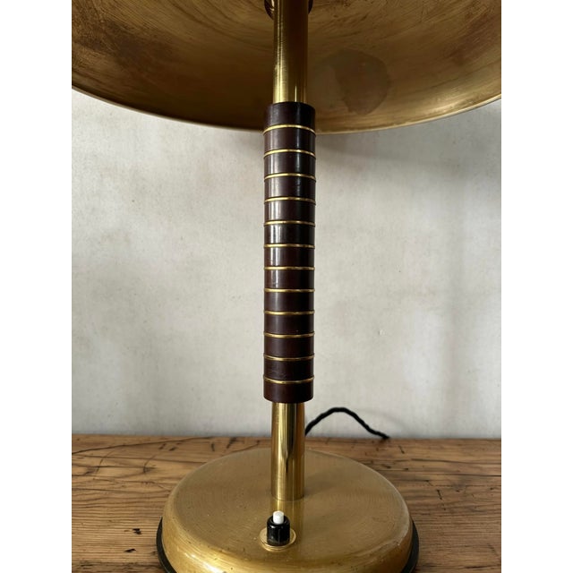 Gold Gold Table Lamp by SBF Sächsische Bronzewarenfabrik, 1940s For Sale - Image 8 of 11