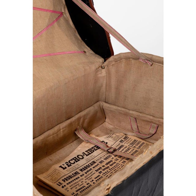 Large Leather Steamer Trunk For Sale - Image 14 of 18