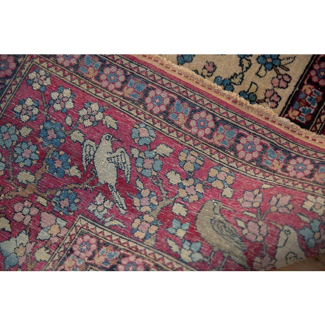 1920s Antique Persian Isfahan Tree of Life Cochineal Wool Rug For Sale In New York - Image 6 of 14