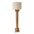 Vintage Italian Wood Architectural Column Floor Lamp With Brass Finial For Sale