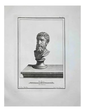 Francesco Cepparoli, Ancient Roman Bust, Etching, Late 18th-Century