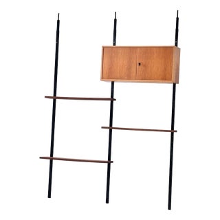 Telescopic Wall Shelf with Hanging Cabinet, 1960s For Sale