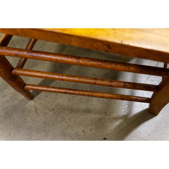 Wood 1930s School Chair With Writing Desk & Caned Seat For Sale - Image 7 of 7