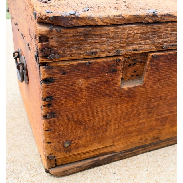 Rare & Original Antique Stagecoach Travel Trunk for your consideration. The trunk measures approx. 28 inches long, 12...